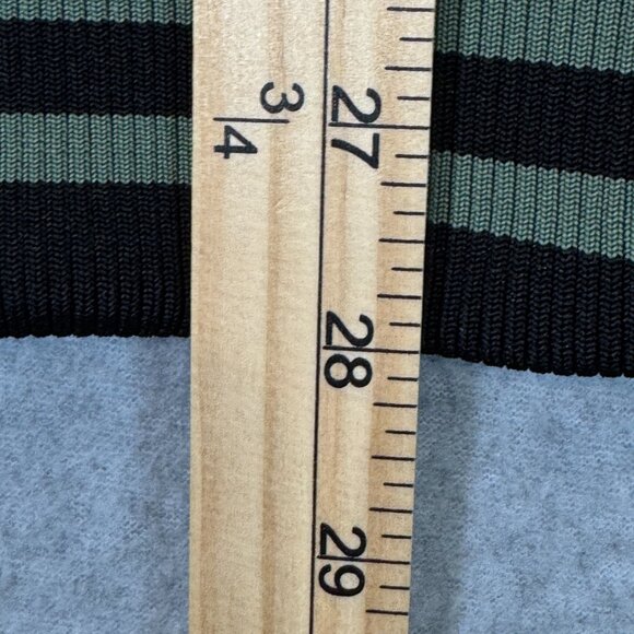 True Religion Men's Collared Patch Fleece Varsity Jacket Medium Green Black NWT - Picture 14 of 15